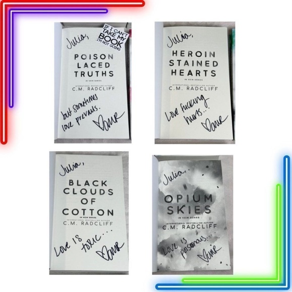 CM Radcliff Complete In Vein Book Series *All Signed & Personalized* Epic Read - Picture 2 of 5